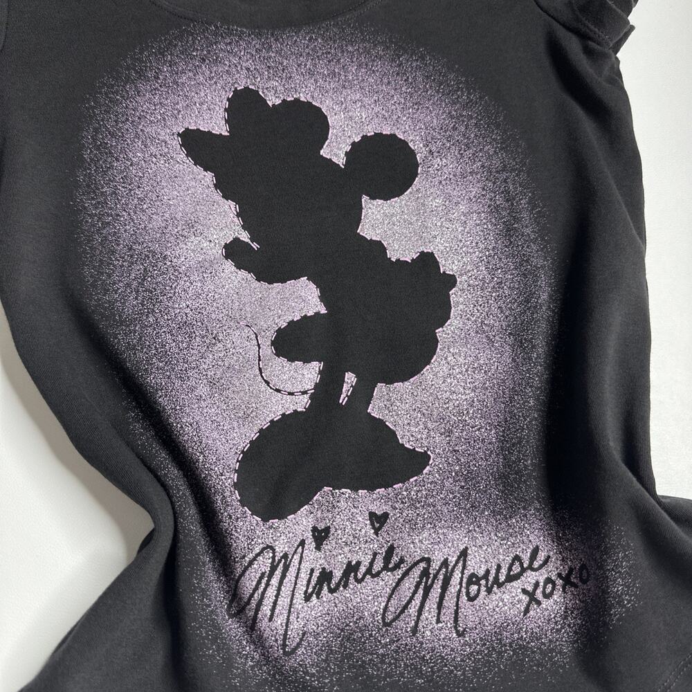 Vintage Disneyland Hong Kong Disneyland Minnie Mouse Glitter TShirt Size Small - Picture 6 of 9